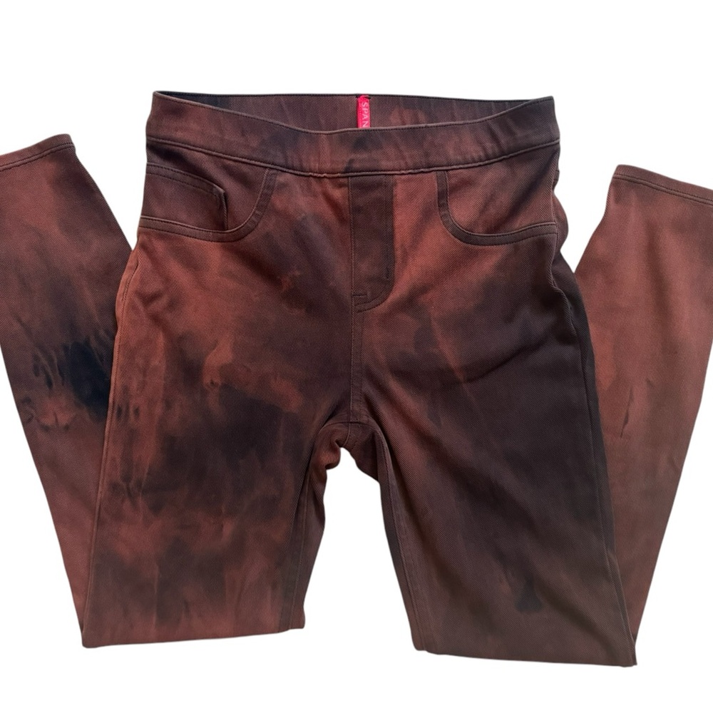 Spank Red & Black Tie Dye Skinny Jeans Leggings